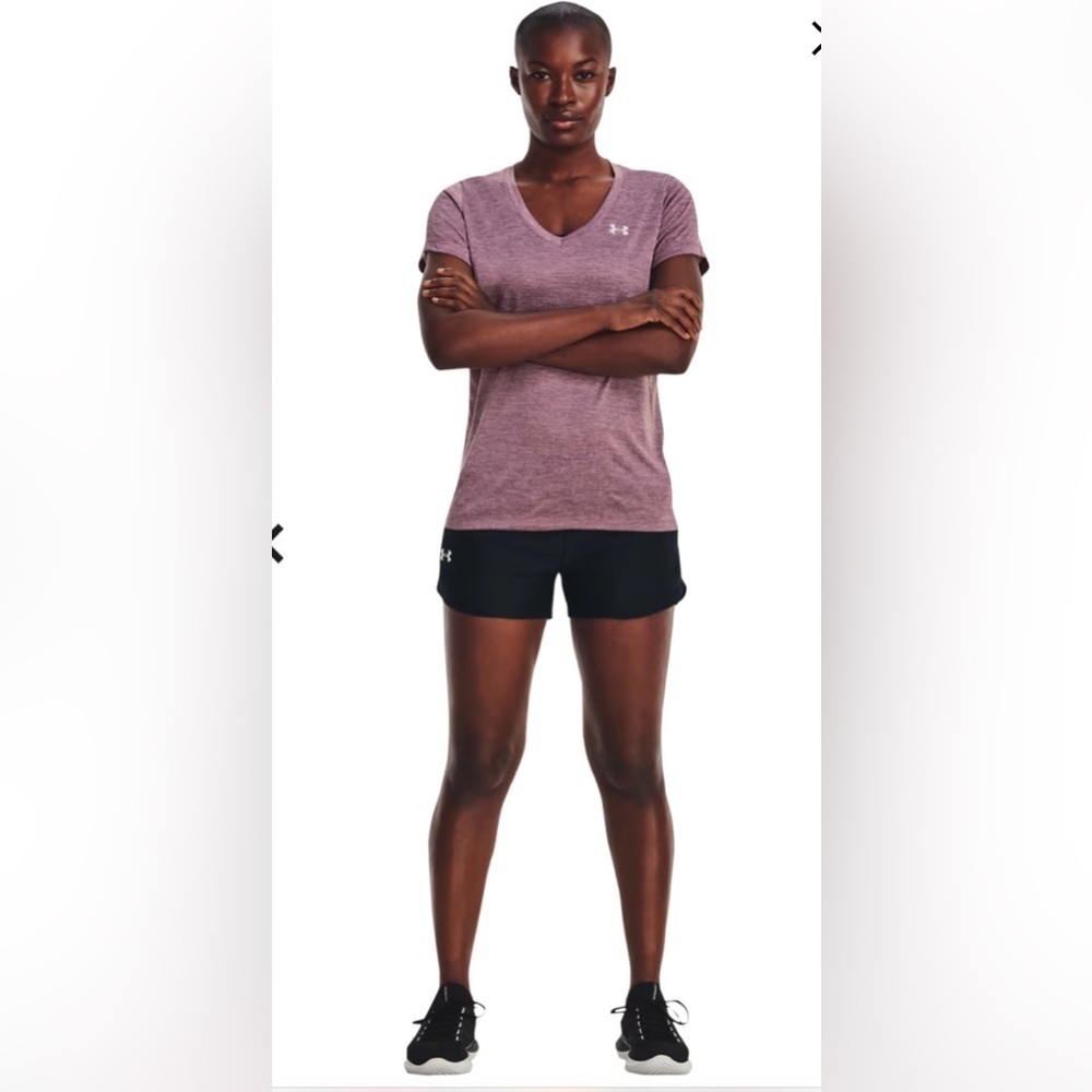 Light Pink Womenβs Under Armour Workout Shirt